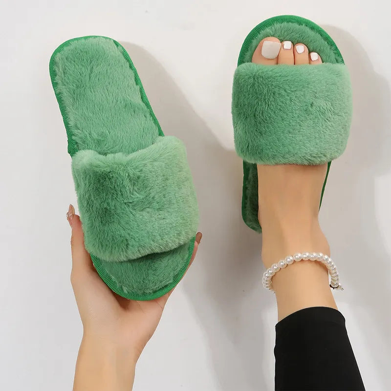 🔴Buy One Get One Free🔴Casual Plush Flat Slippers