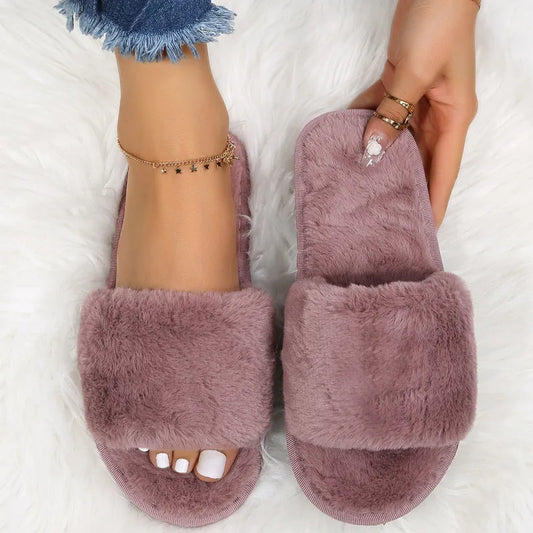 🔴Buy One Get One Free🔴Casual Plush Flat Slippers